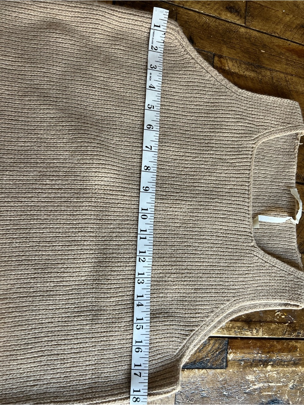 MaxMara Camel Ribbed Knit Tank Top - Picture 7 of 8